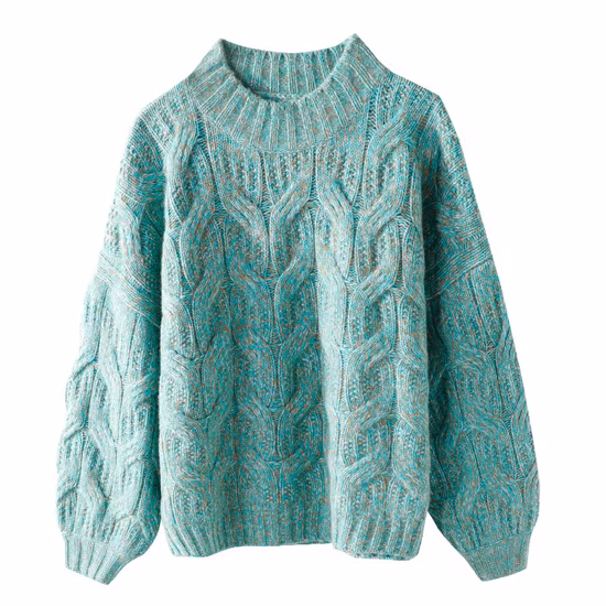 팬시 패션 긴 소매 캐시미어 스웨터