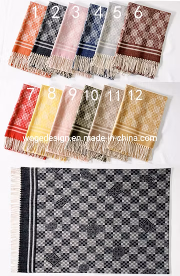 Yiwu Woge Prime 공급업체 대량 생산 캐시미어 느낌 스카프 랩 겨울 목 액세서리