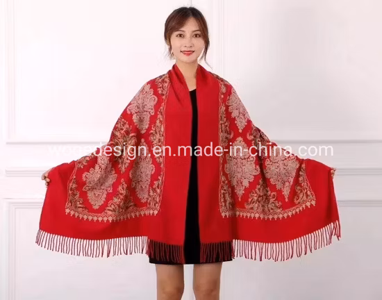 새로운 디자이너 Woge 공장 자수 페이즐리 꽃 캐시미어 스카프 목도리 이슬람 드레스 액세서리